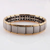 Fashion Stainless Steel Germanium Magnetic Health Bracelet Titanium Steel JewelryUS Size:9, Diameter:6cm,Perimeter:19 cm(gold+silver 19.51.3cm)