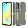 For Samsung Galaxy A36 Magnetic PC Hybrid TPU Phone Case(Gray+Fluorescent Green)