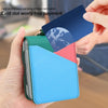 For Samsung Galaxy Z Flip5 VIETAO Metal Ring Card Slot PU Phone Case(Green Blue)
