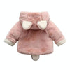 Winter Children Cartoon Animal Shape Plus Velvet Warm Hooded Jacket, Kid Size:80cm(Pink)