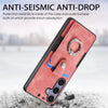 For Samsung Galaxy S25+ 5G Retro Skin-feel Ring Card Wallet Phone Case(Pink)