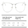 Retro Simple Round Frame Plain Glass Spectacles(Black)
