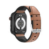 ET210 1.91 inch IPS Screen IP67 Waterproof Leather Band Smart Watch, Support Body Temperature Monitoring / ECG (Brown)