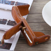 1/4 inch Thread PU Leather Camera Half Case Base for Canon G7 X Mark II (Brown)