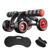 HT01 Automatic Rebound Four-Wheel Silent Abdominal Wheel Exercise Fitness Equipment, Specification:with Kneeling Pad + Brake Pads