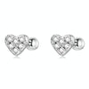 S925 Sterling Silver Electroplated Zircon Love Earrings(SCE1298)