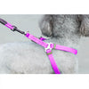 Dog Collar, Harness & Leash Set - Magenta - M (15kg, 43-67cm Chest)