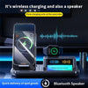 T50 5-in-1 Magnetic Wireless Charger Phone Watch Earphone Charging Stand with Clock & Speaker(Black)