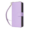 For Samsung Galaxy S24 Ultra 5G Nine-card Slots Zipper Wallet Bag Leather Phone Case(Purple)