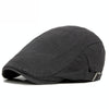 Cotton Solid Color Retro Style Cap Front Cap(Grey)