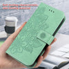 For Xiaomi Redmi K70 / K70 Pro 7-petal Flowers Embossing Leather Phone Case(Green)