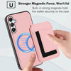For Samsung Galaxy A14 4G / 5G CX01 Detachable Magsafe Magnetic Card Bag Phone Case(Pink)
