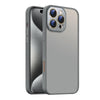 For iPhone 15 Pro Max Nano Semi-transparent Frosted Skin Feel Phone Case(Titanium Gray)