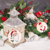10pcs/Set Wood Chip Hand-Painted Christmas Tree Props Christmas Pendants, Size: 12x10cm