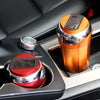 N12E Car Creative Ashtray Solar Power With Light And Cover With Cigarette Liighter (Red)