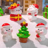 10pcs Christmas Cute Micro Landscape DIY Decorations Snowy Desktop Ornament, Style: No.7 Upside Down Bear
