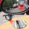 2 in 1 Car Blind Spot Mirror Reversing Parking Wide Angle Mirror 360 Degree Rotation Adjustable Convex Rear View Mirror(Black Left)