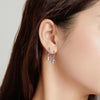 S925 Sterling Silver Water Drop Zircon Women Earrings(Rose Gold)