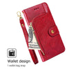 For Samsung Galaxy S25 5G Zipper Bag Leather Phone Case(Red)
