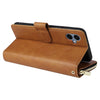 For Samsung Galaxy A06 4G 9-Card Slots Zipper Wallet Bag Leather Phone Case(Brown)