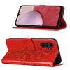 For Samsung Galaxy A24 4G Embossed Butterfly Leather Phone Case(Red)