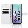 For Samsung Galaxy M56 5G Diamond Texture Leather Phone Case(White)