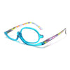 Makeup Presbyopic Glasses Monolithic Reading Glass Magnifying Glass, Degree: +400(Light Blue)