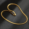 2 PCS 5mm Full Sideways Gold Plated Necklace Fashion Jewelry, Specification: 22 inch (55cm)