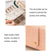 Large-capacity Three-layer PU Leather Waterproof Jewelry Storage Box Earring Necklace Storage Box(White)