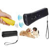 Ultrasonic Dog Repeller LED Flashlight - Black