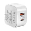 YSY-6087 20W PD + QC 3.0 Dual Ports Travel Charger Power Adapter, US Plug