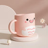 Water Mug Brushing Cup Baby Home Cute Cartoon Drop-Proof Eco-Friendly Dinosaur Cup(Pink)