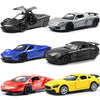 1:36 Three-door Open Alloy Sports Car Model Pull Back Car Boy Toy(GTR Green)
