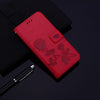 For Xiaomi Redmi Note 12 4G Global Rose Embossed Flip PU Leather Phone Case(Red)
