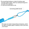 5mm / 10ft Coiled Surfboard Leash Storm Series Surfing Leg Rope(Black)
