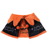 Halloween Pet Cloak, Small, Orange/Black, Reversible, Soft Plush