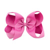 5 PCS 6 Inch Colorful Kids Girls Big Solid Ribbon Hair Bow Clips(28)