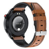 T52 1.39 inch IP67 Waterproof Leather Band Smart Watch Supports Bluetooth Call / Blood Oxygen / Body Temperature Monitoring(Brown)