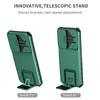 For Samsung Galaxy A16  4G / 5G Stereoscopic Holder Sliding Camshield Phone Case(Green)