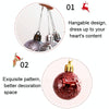 12pcs/pack 4cm Christmas Ball Special Shape + Glitter + Bright Set(Late Night Blue)