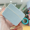 For AirPods Pro 2 Litchi Texture Leather Sticker Earphones Protective Case(Light Blue)