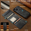 For iPhone 13 mini LC.IMEEKE L5 Series Detachable RFID Card Bag Magsafe Phone Case(Black)