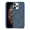 For iPhone 11 Pro Max Shockproof MagSafe Armor PC Hybrid TPU Phone Case(Ink Blue)