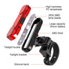Bicycle USB Rechargeable Taillight LED Tail Lamp (Red Light)