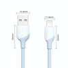 KUULAA KL-X58 2.4A USB to 8 Pin Liquid Silicone MFI Data Cable, Length:1m(Black)