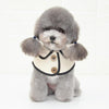 White Dog Scarf with Bow Tie, Large (25-30cm Neck)