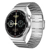 1.3 inch Bamboo Steel Band IP68 Waterproof Smart Watch Support Bluetooth Call(Silver)
