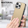 For iPhone 13 Twill Fabric Leather Skin Back Phone Case(Khaki)