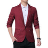 Men Casual Suit Self-cultivation Business Blazer, Size: XL( Wine Red)