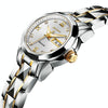 JIN SHI DUN 8813 Fashion Waterproof Luminous Automatic Mechanical Watch, Style:Women(Silver Gold White)